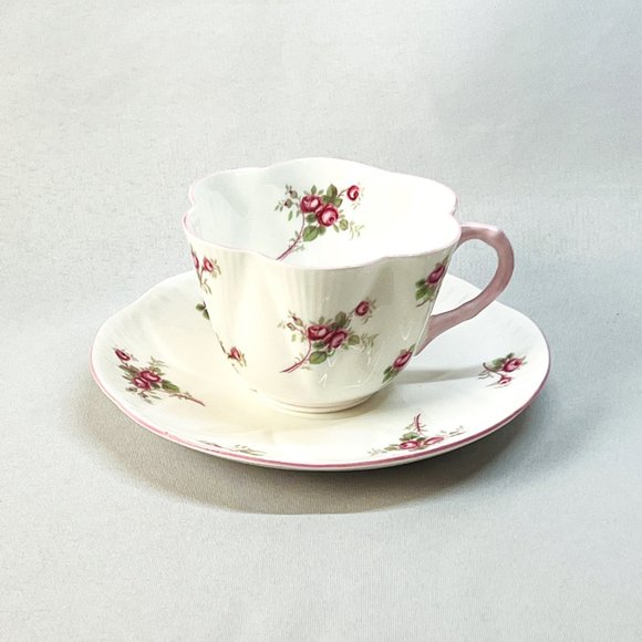 Shelley Dainty Teacup Saucer Bridal Rose Vintage Fine Bone China #13545 England - Picture 4 of 9